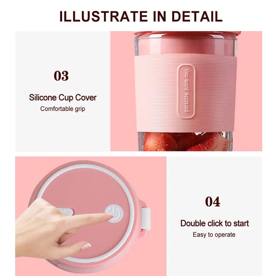 Mini Smoothie Blender, Handheld Smoothie Blender, Portable Electric Fruit Juicer, Mini Fruit Mixer Cup, Portable Cordless Fruit Juicer, Mini USB Blender, Home Cup Blender Mini Smoothie Blender, Handheld Smoothie Blender, Portable Electric Fruit Juicer, Mini Fruit Mixer Cup, Portable Cordless Fruit Juicer, Mini USB Blender, Home Cup Blender